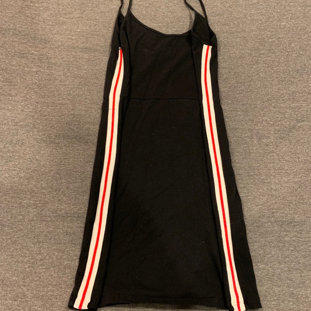 Brandy Melville Black Dress with Red Stripe